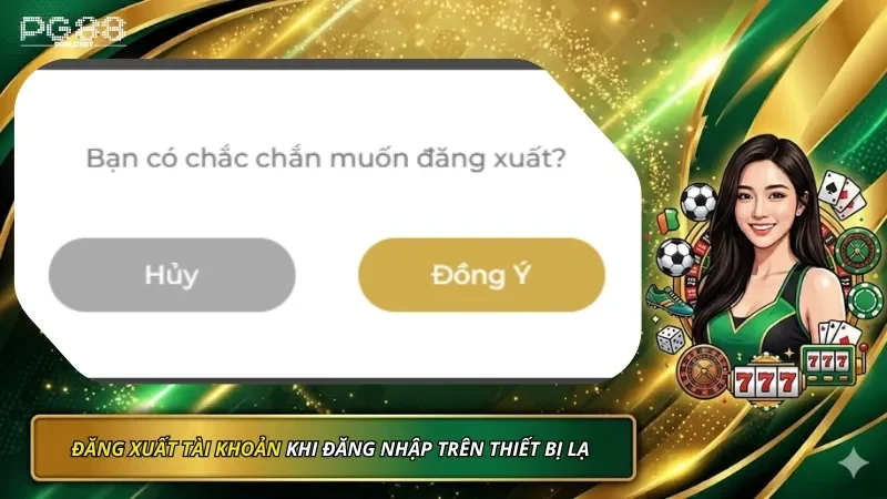 Đăng xuất tài khoản PG88 khi đăng nhập trên thiết bị lạ