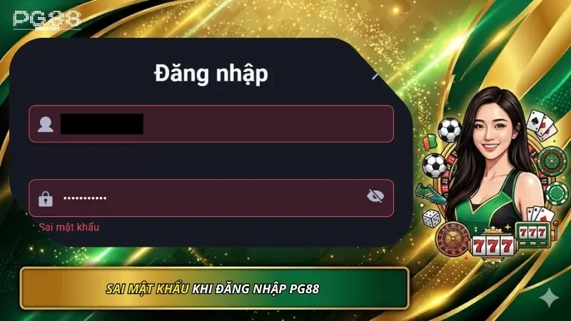 Sai mật khẩu đăng nhập