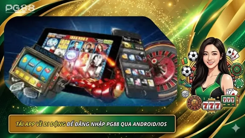 Người chơi cần tải app về di động mới có thể đăng nhập PG88 qua Android/iOS